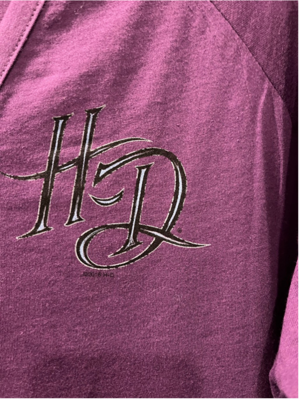 Harley Davidson NWT Y2K Majesty Instill Life Henley Purple Shirt Size 2XL Raglan - Picture 8 of 8